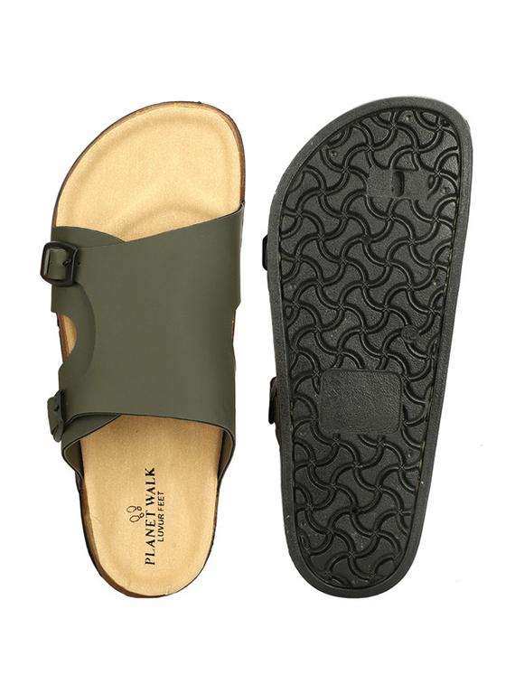 men solid slip on sandal - 21984442 - Standard Image - 4