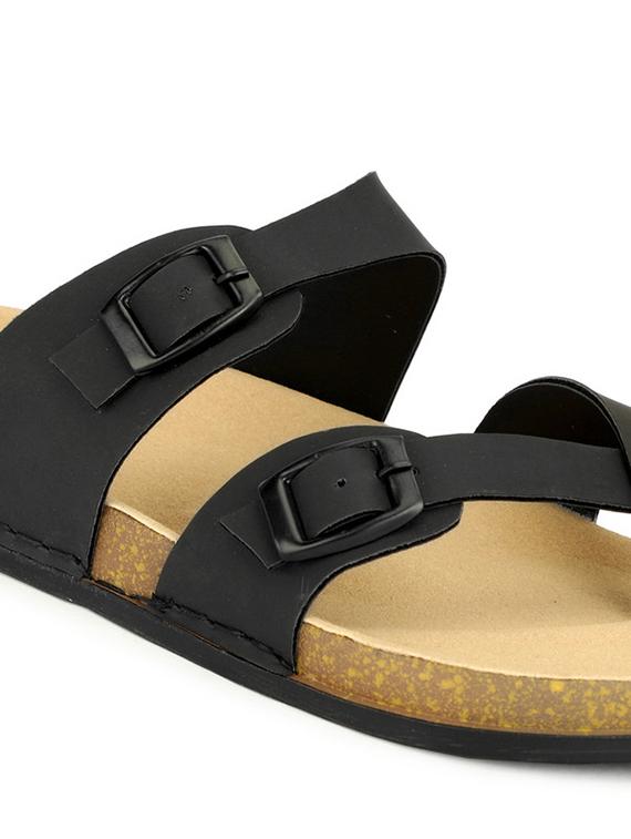 men black slip on one toe sandal - 21984446 - Standard Image - 4