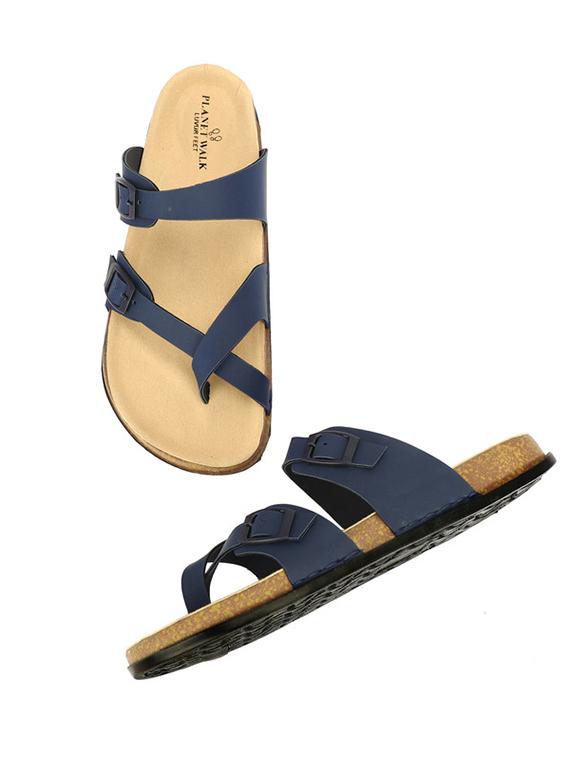 men blue solid one toe sandal - 21984449 -  Standard Image - 1