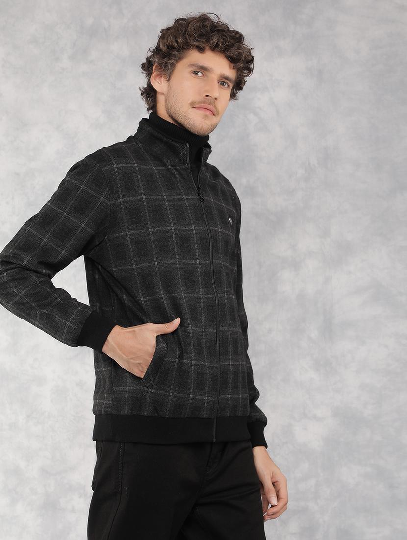 men checkered long sleeve casual jacket - 21984489 -  Standard Image - 1