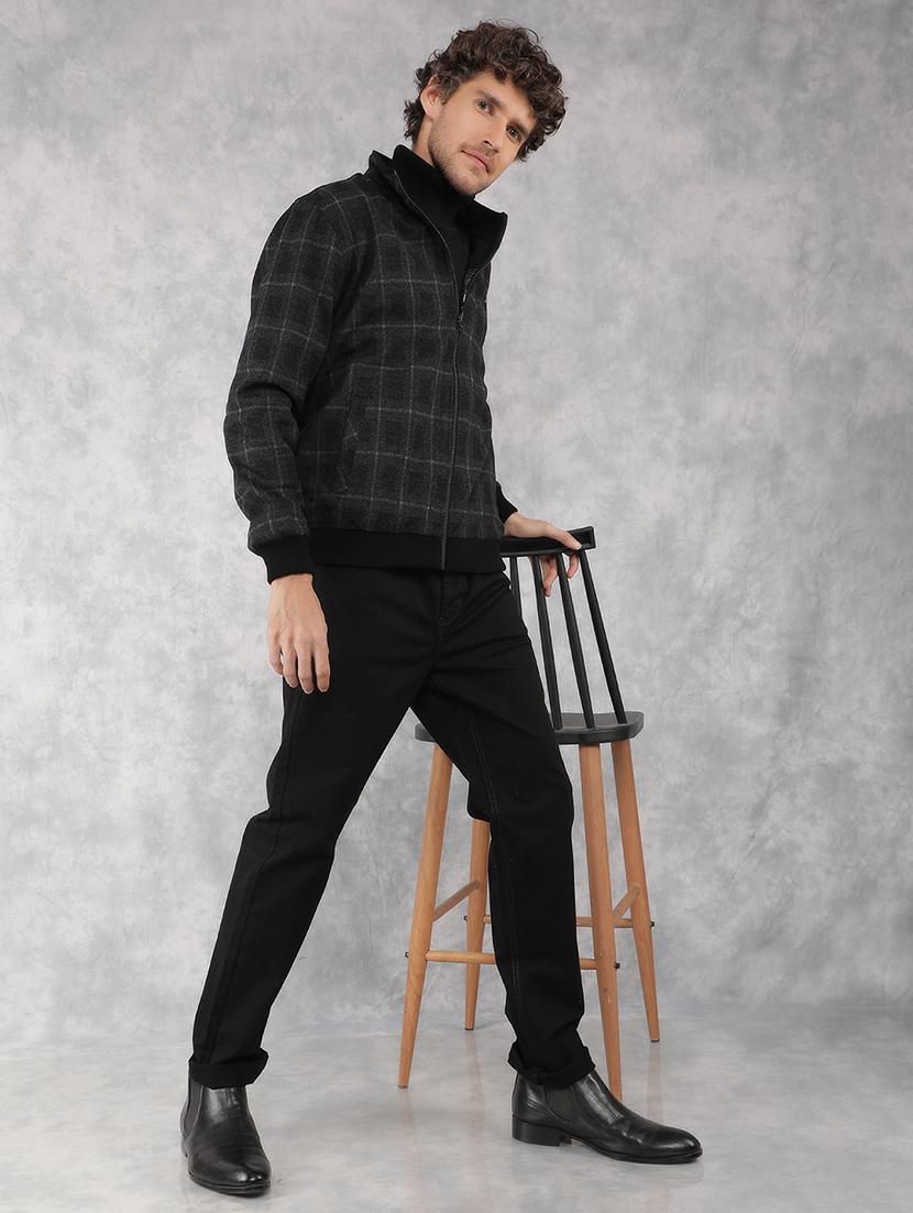 men checkered long sleeve casual jacket - 21984489 - Standard Image - 4