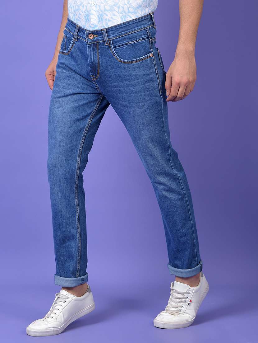 men solid mid rise slim fit jeans - 21984500 -  Standard Image - 1