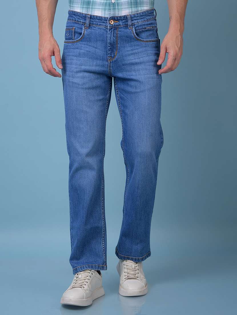 men solid mid rise straight fit jeans - 21984508 - Zoom Image - 0