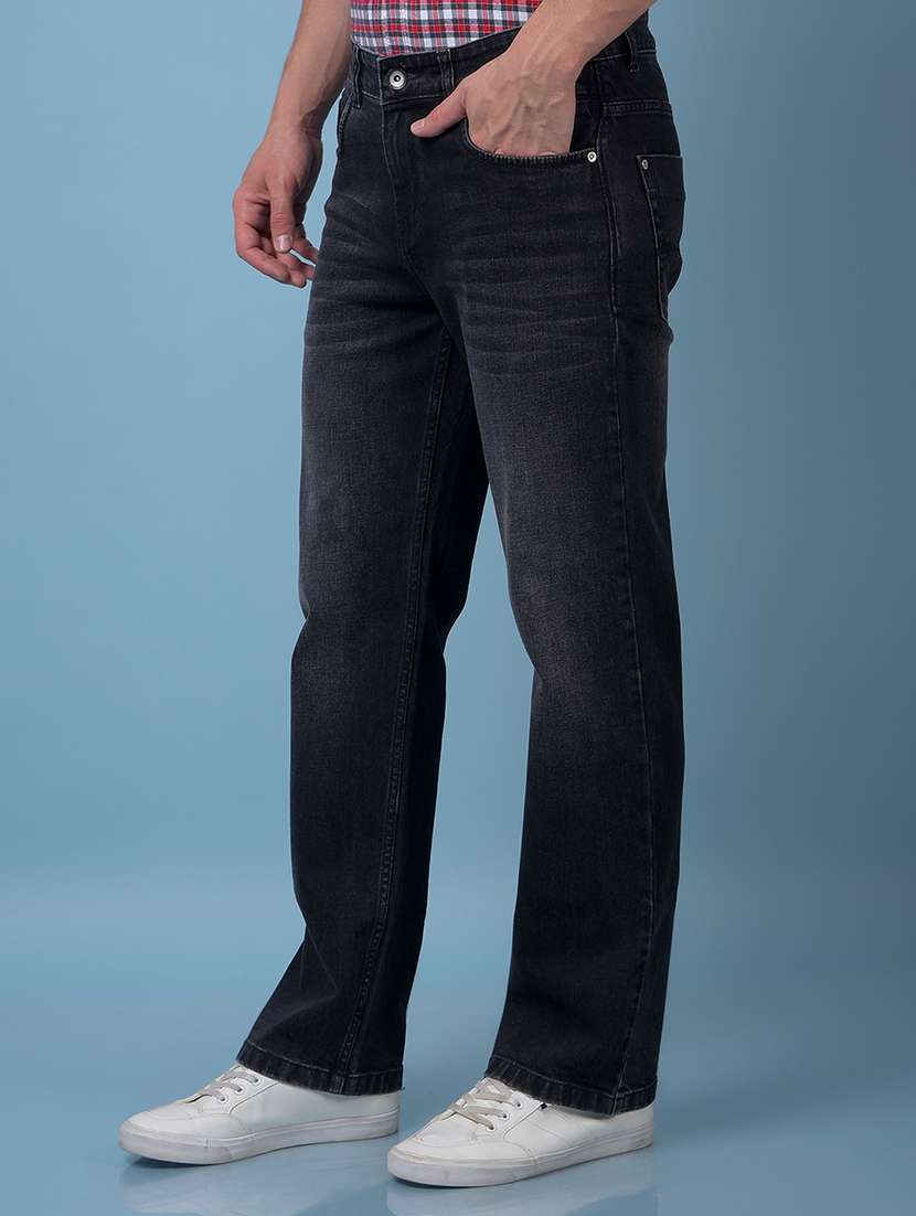 men solid mid rise baggy jeans - 21984510 -  Standard Image - 1