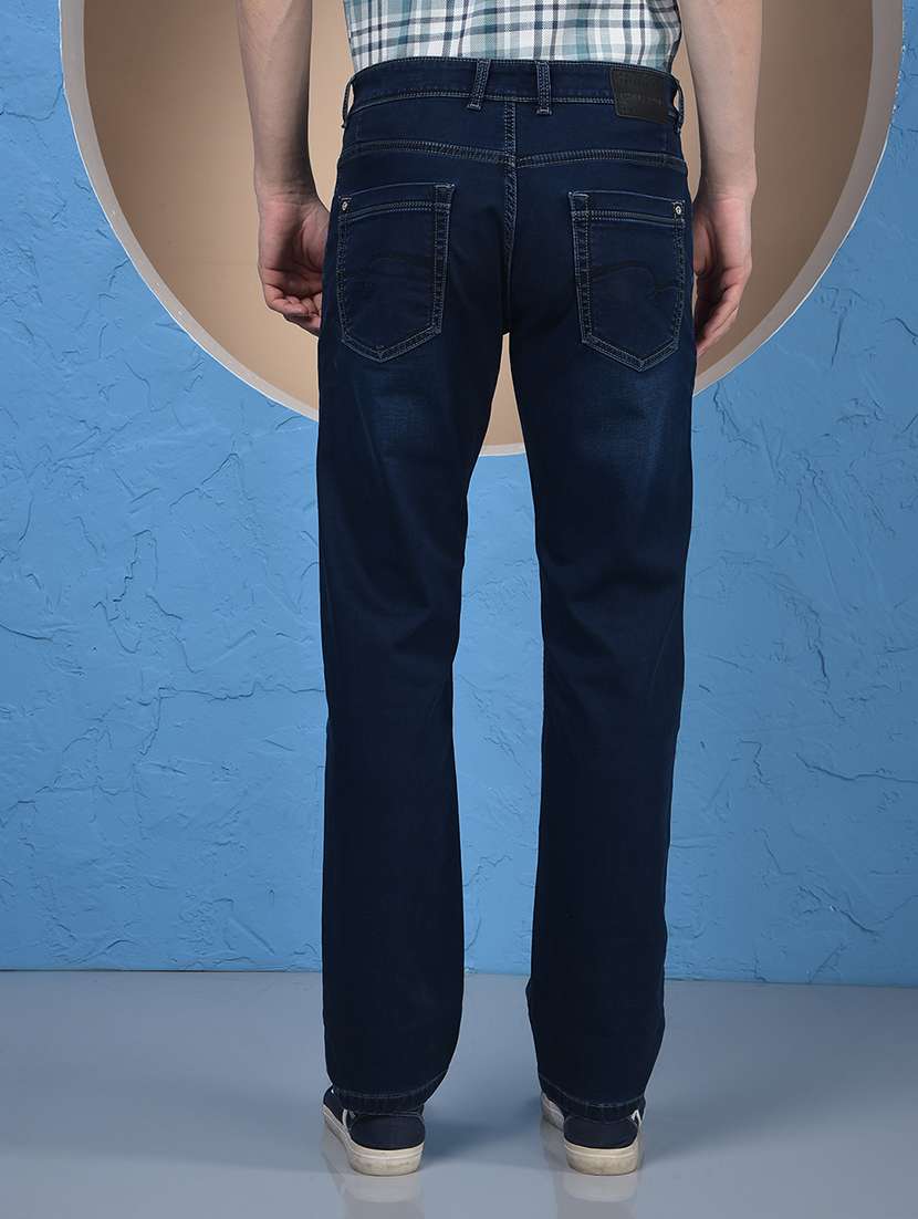 men solid mid rise straight fit jeans - 21984522 -  Standard Image - 4