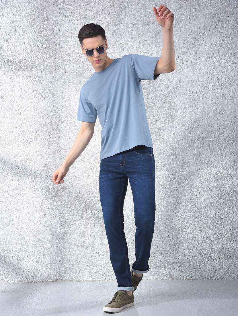men solid mid rise slim fit jeans - 21984530 -  Standard Image - 4