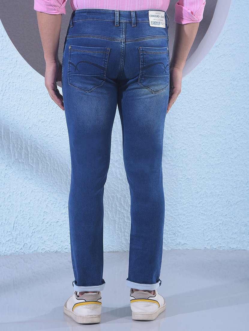 men solid mid rise slim fit jeans - 21984531 -  Standard Image - 4