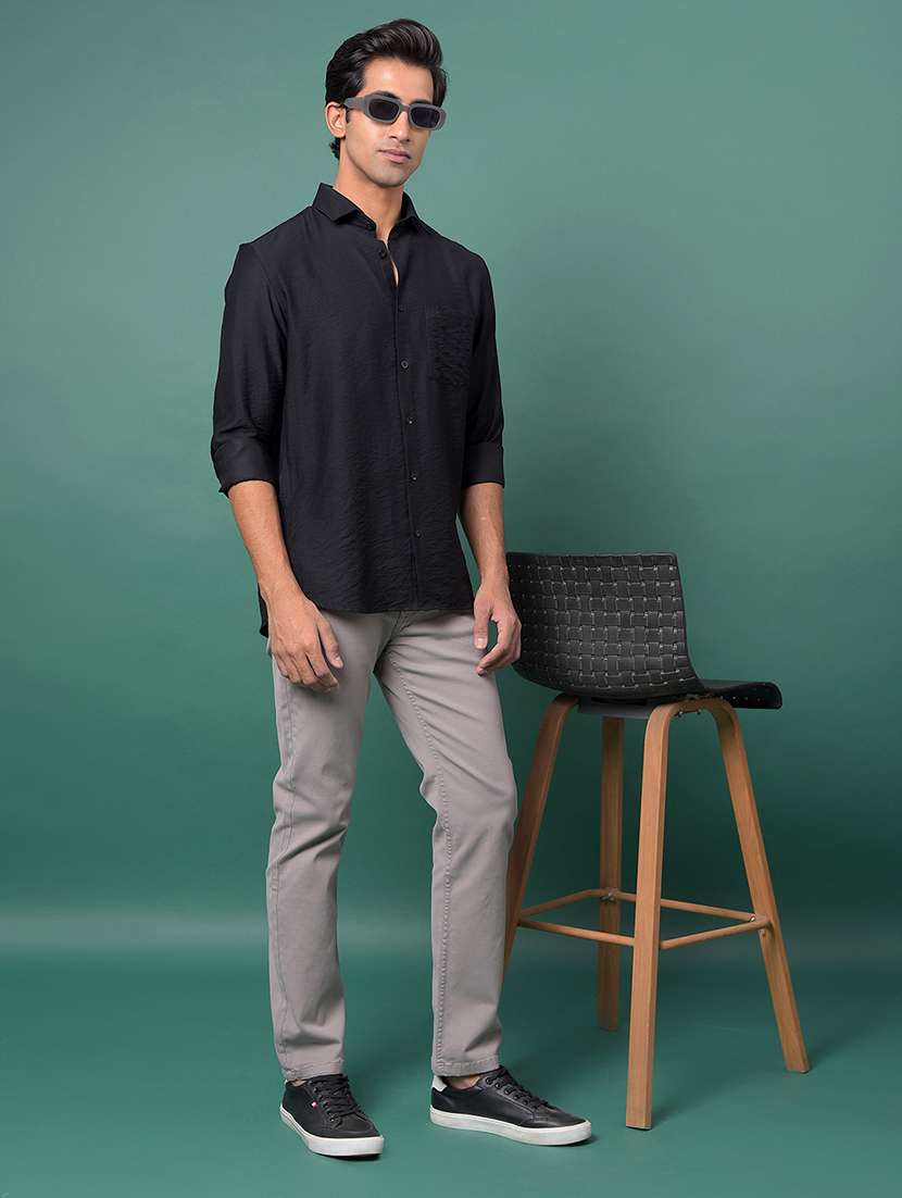 men solid mid rise slim fit jeans - 21984534 - Standard Image - 6