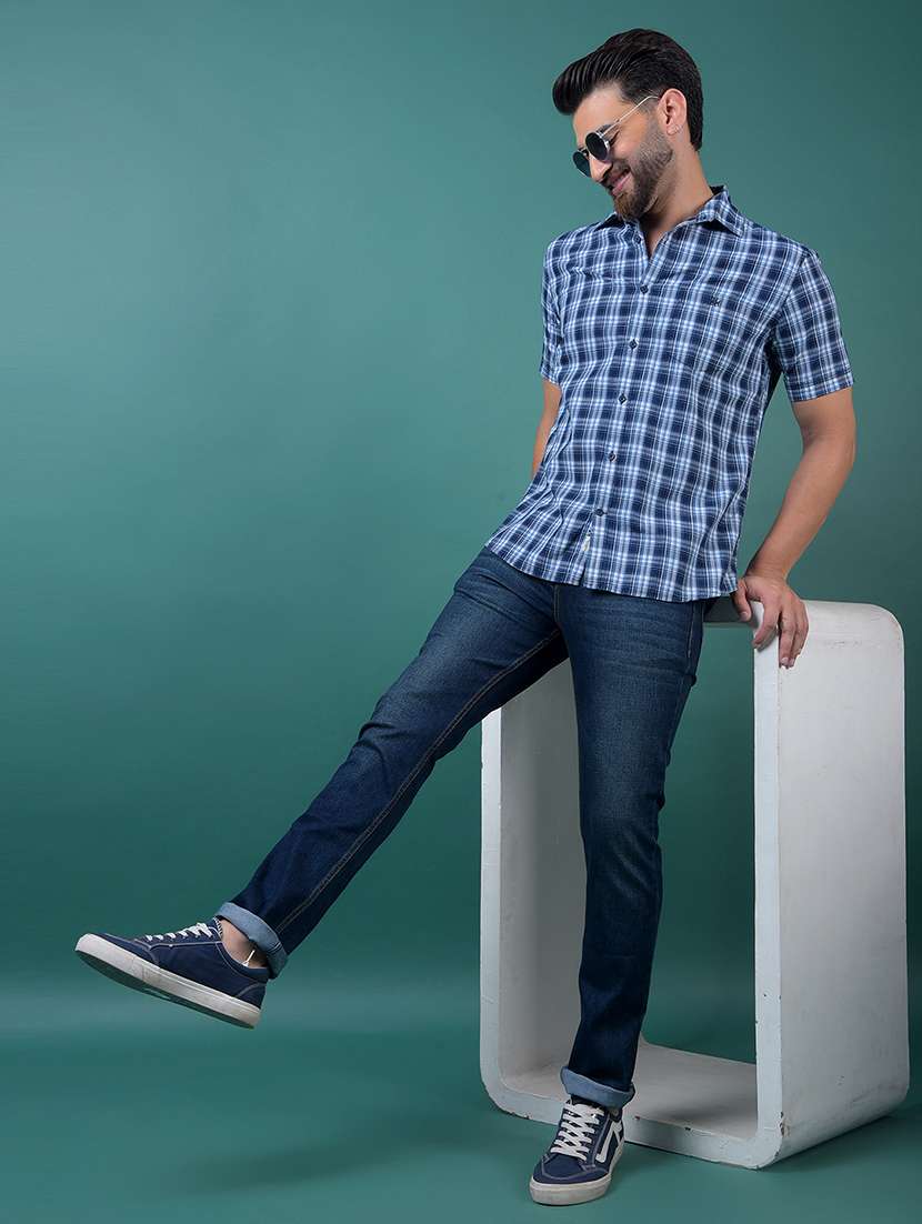 men solid mid rise slim fit jeans - 21984542 -  Standard Image - 4