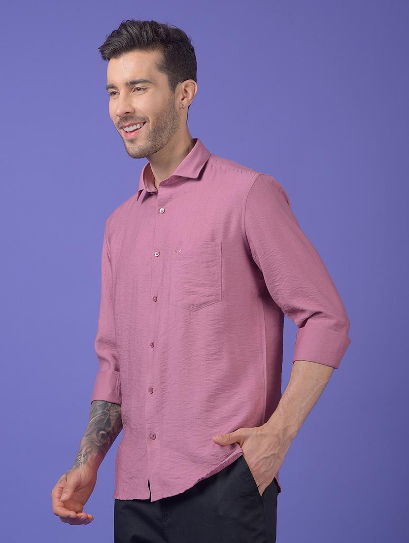 men solid long sleeve slim fit casual shirt - 21984613 - Standard Image - 1