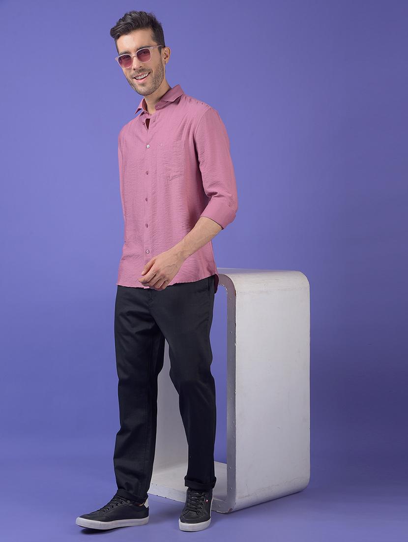 men solid long sleeve slim fit casual shirt - 21984613 - Standard Image - 4