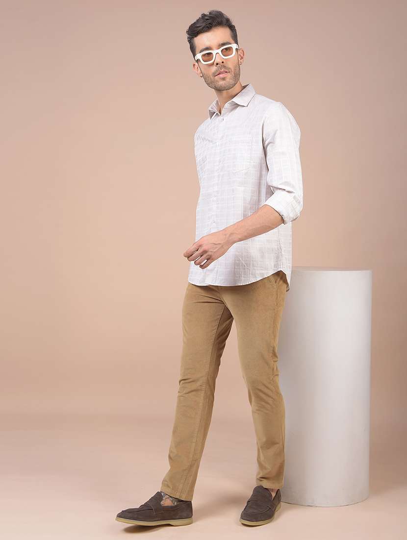 men checkered long sleeve slim fit casual shirt - 21984615 -  Standard Image - 4