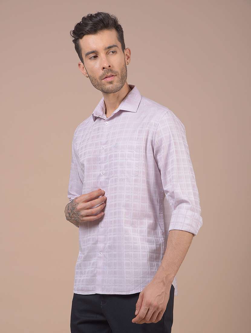 men checkered long sleeve slim fit casual shirt - 21984616 -  Standard Image - 1