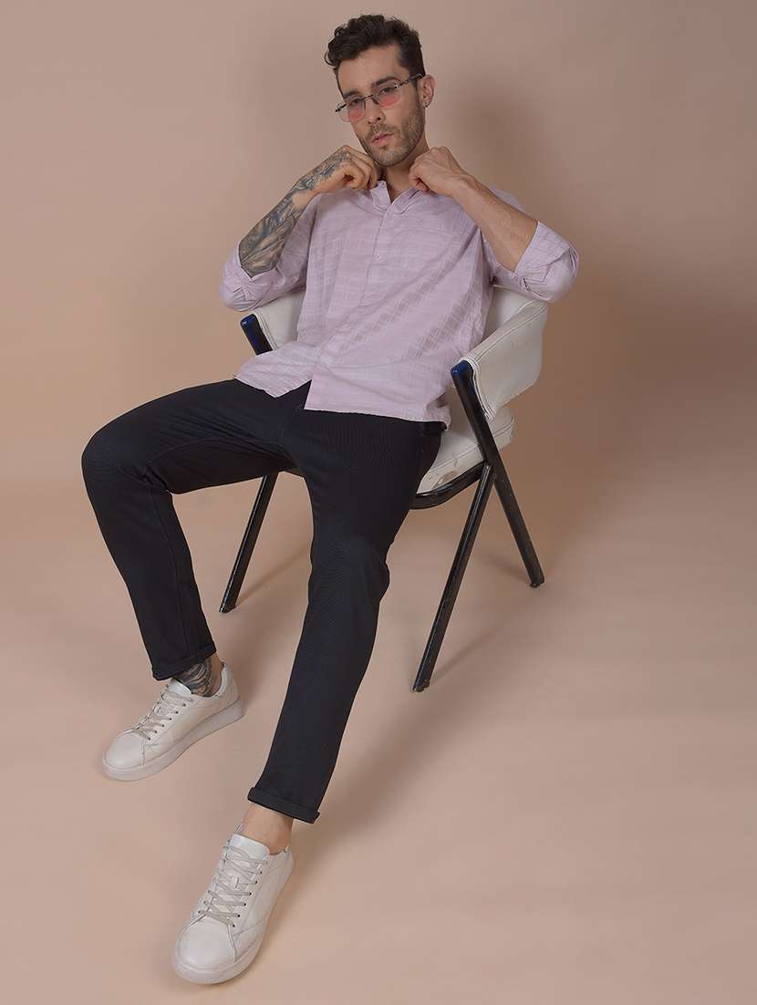 men checkered long sleeve slim fit casual shirt - 21984616 -  Standard Image - 4