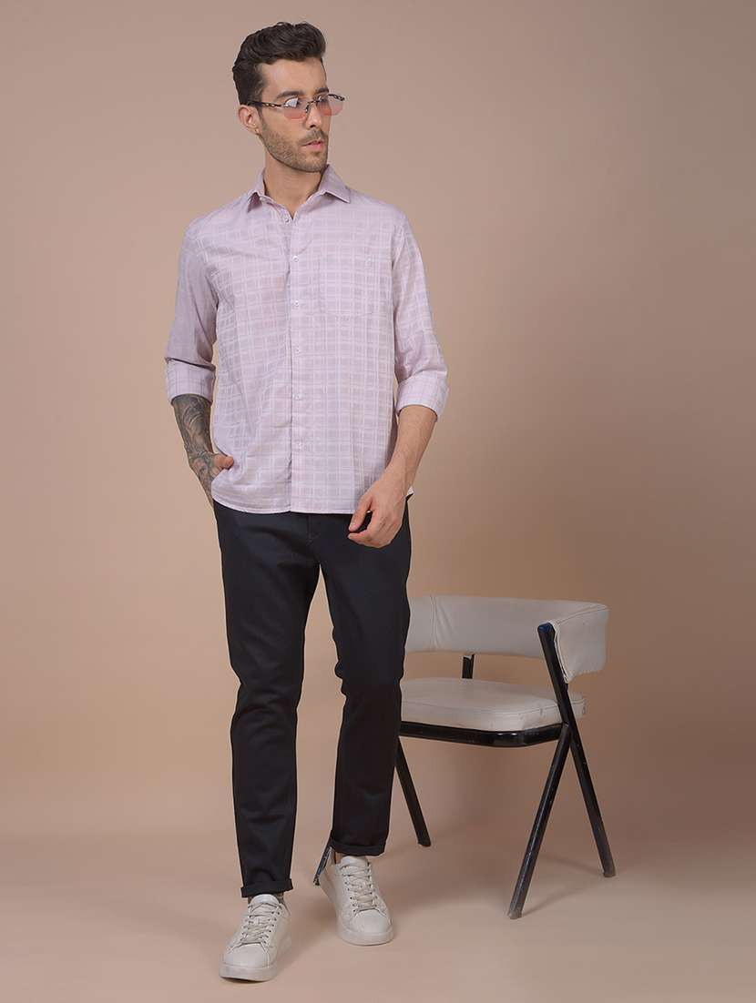 men checkered long sleeve slim fit casual shirt - 21984616 -  Standard Image - 6