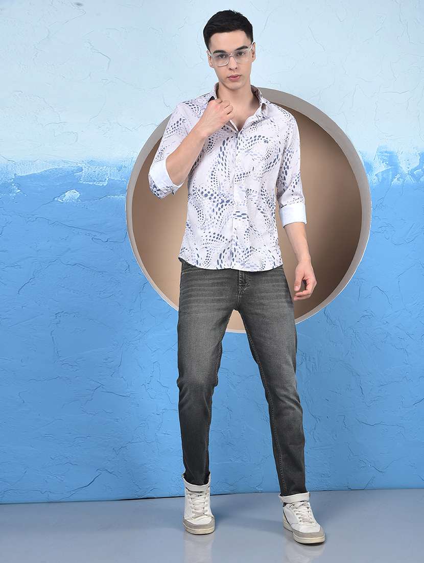 blue polyester casual shirt - 21984622 -  Standard Image - 6