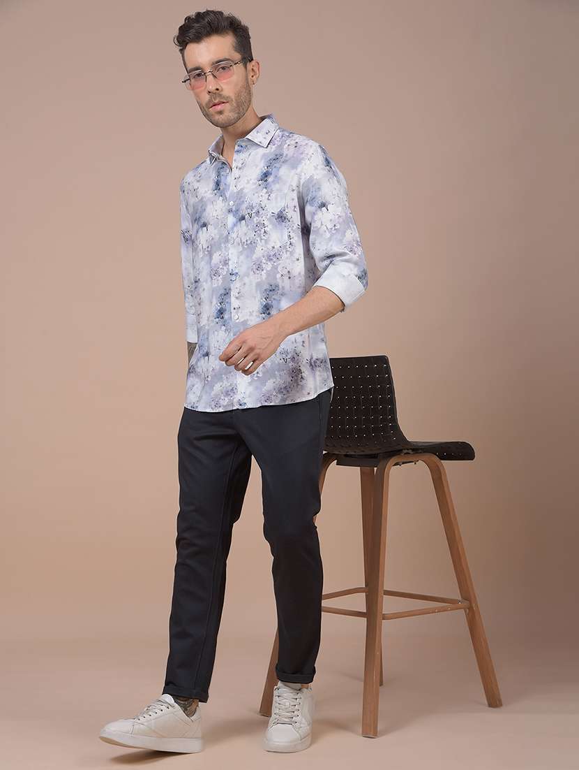 purple polyester blend casual shirt - 21984629 -  Standard Image - 6