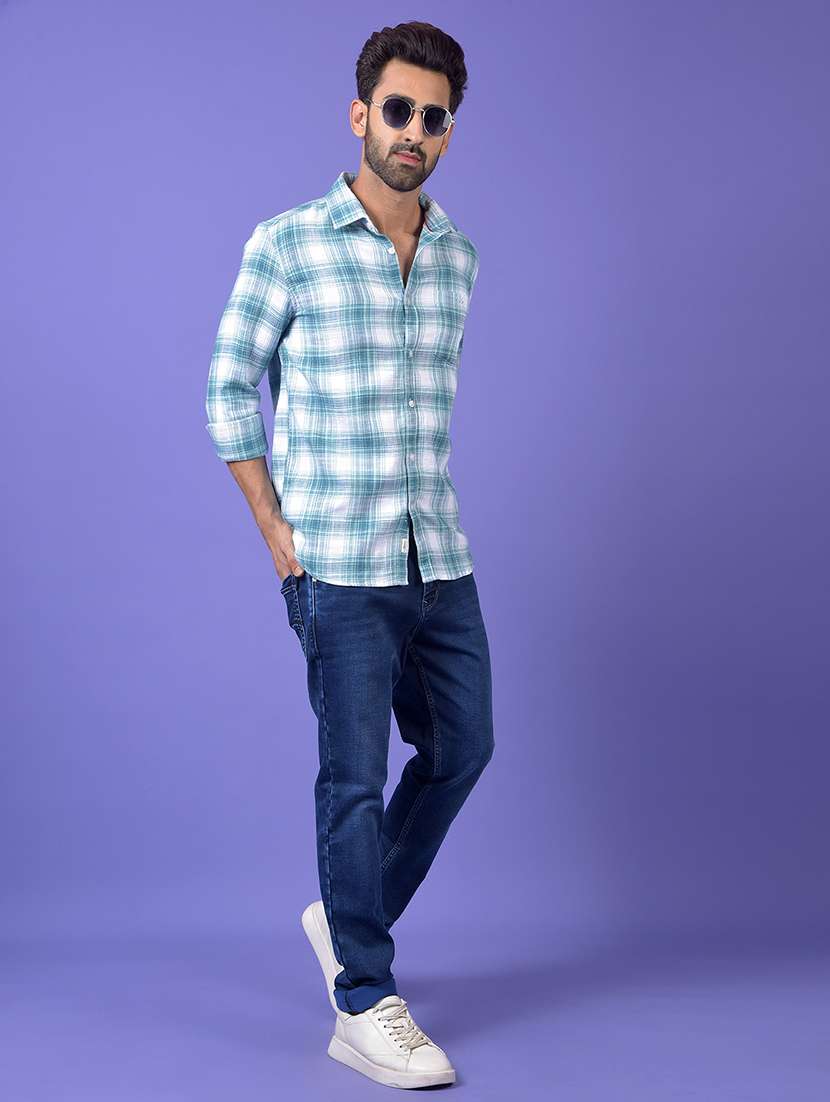 blue cotton casual shirt - 21984660 -  Standard Image - 6
