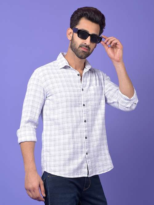 white cotton casual shirt - 21984665 -  Standard Image - 0