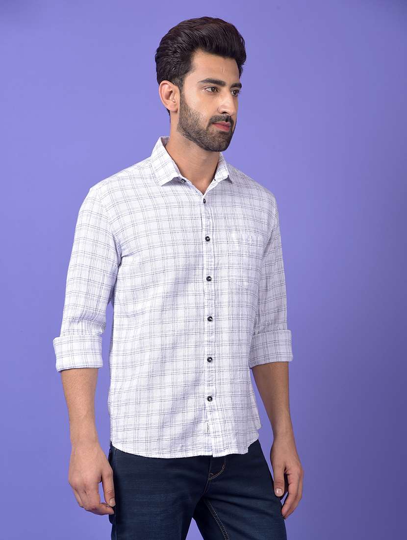 white cotton casual shirt - 21984665 -  Standard Image - 1
