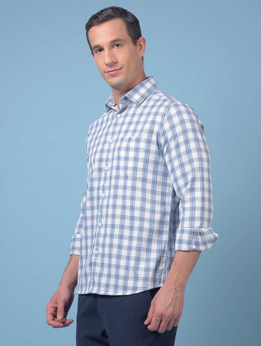 men checkered long sleeve regular fit casual shirt - 21984700 -  Standard Image - 1