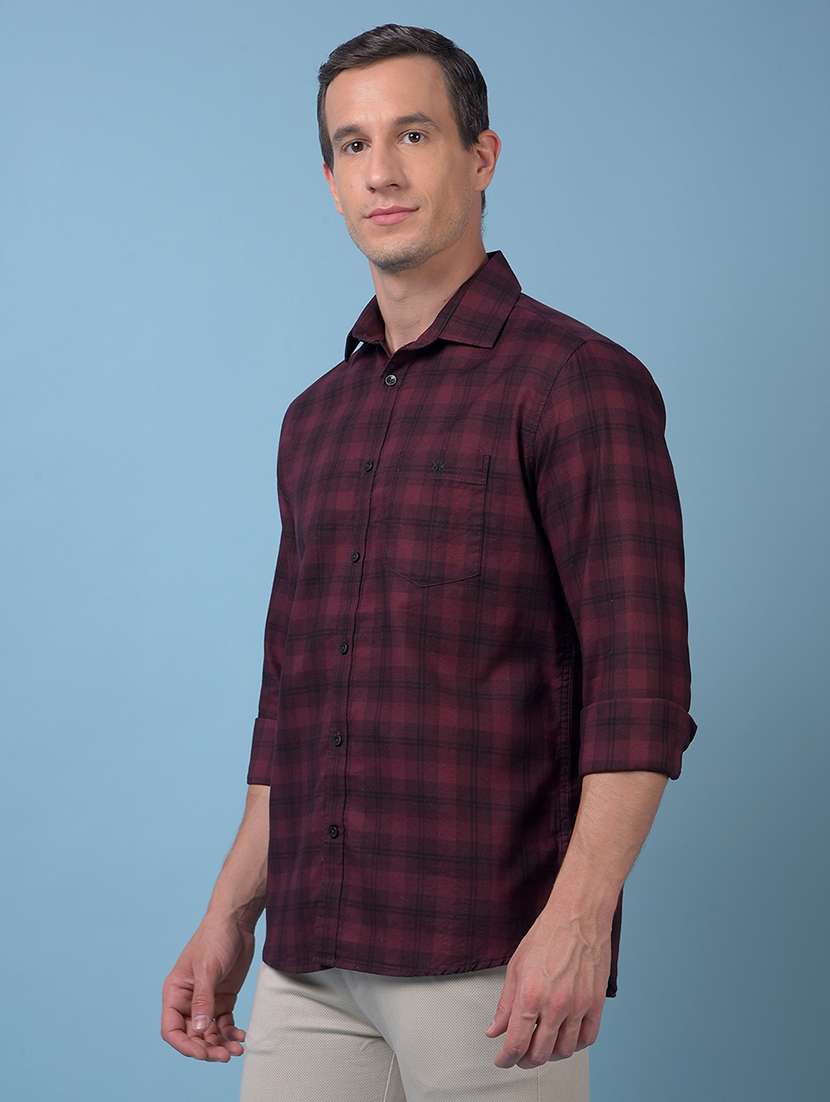 men checkered long sleeve regular fit casual shirt - 21984703 -  Standard Image - 1