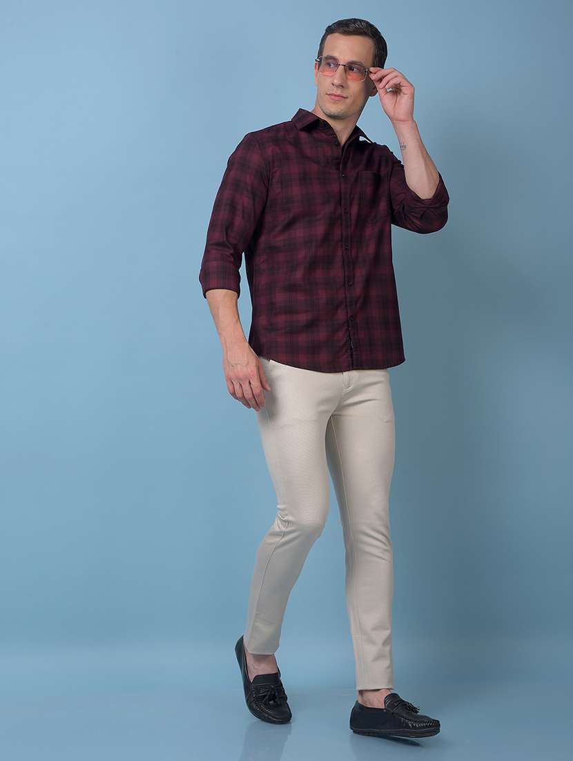 men checkered long sleeve regular fit casual shirt - 21984703 -  Standard Image - 4