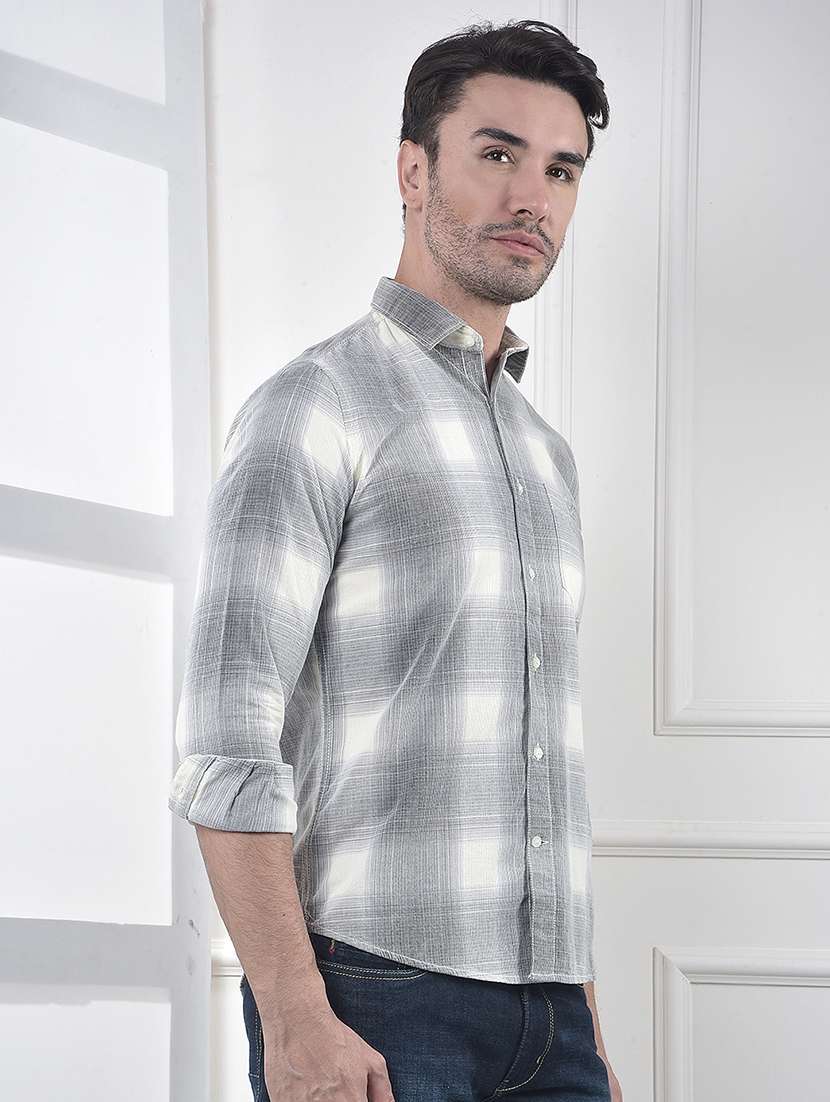 men checkered long sleeve regular fit casual shirt - 21984709 -  Standard Image - 1