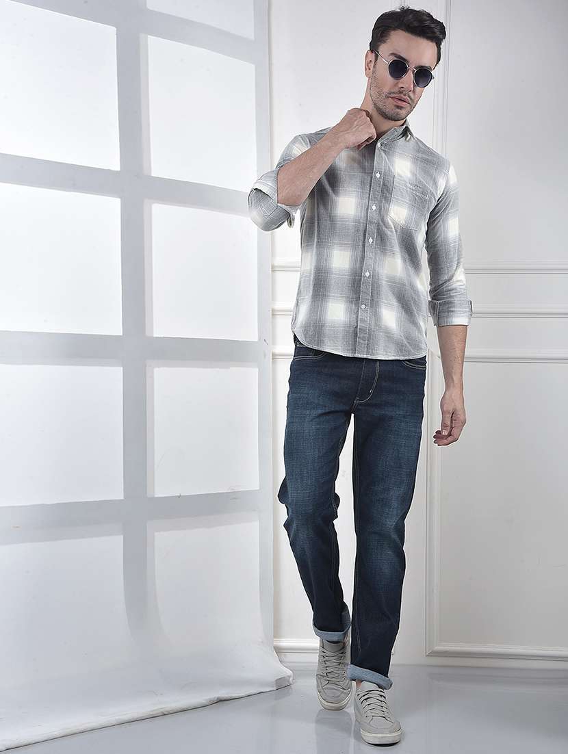 men checkered long sleeve regular fit casual shirt - 21984709 -  Standard Image - 4