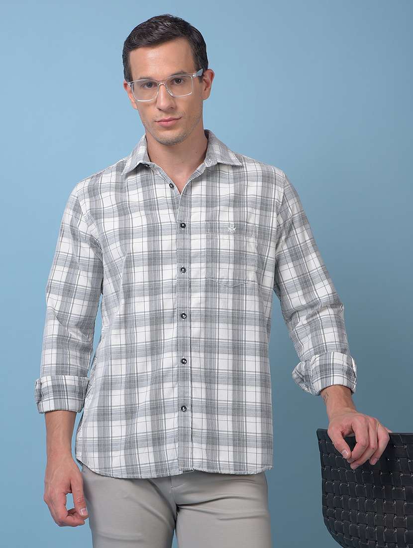 men checkered long sleeve regular fit casual shirt - 21984719 - Zoom Image - 0