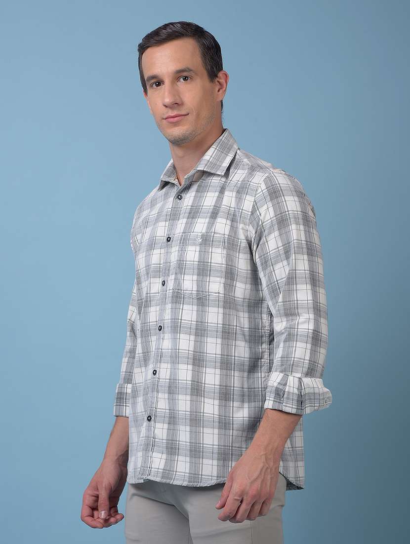 men checkered long sleeve regular fit casual shirt - 21984719 - Standard Image - 1