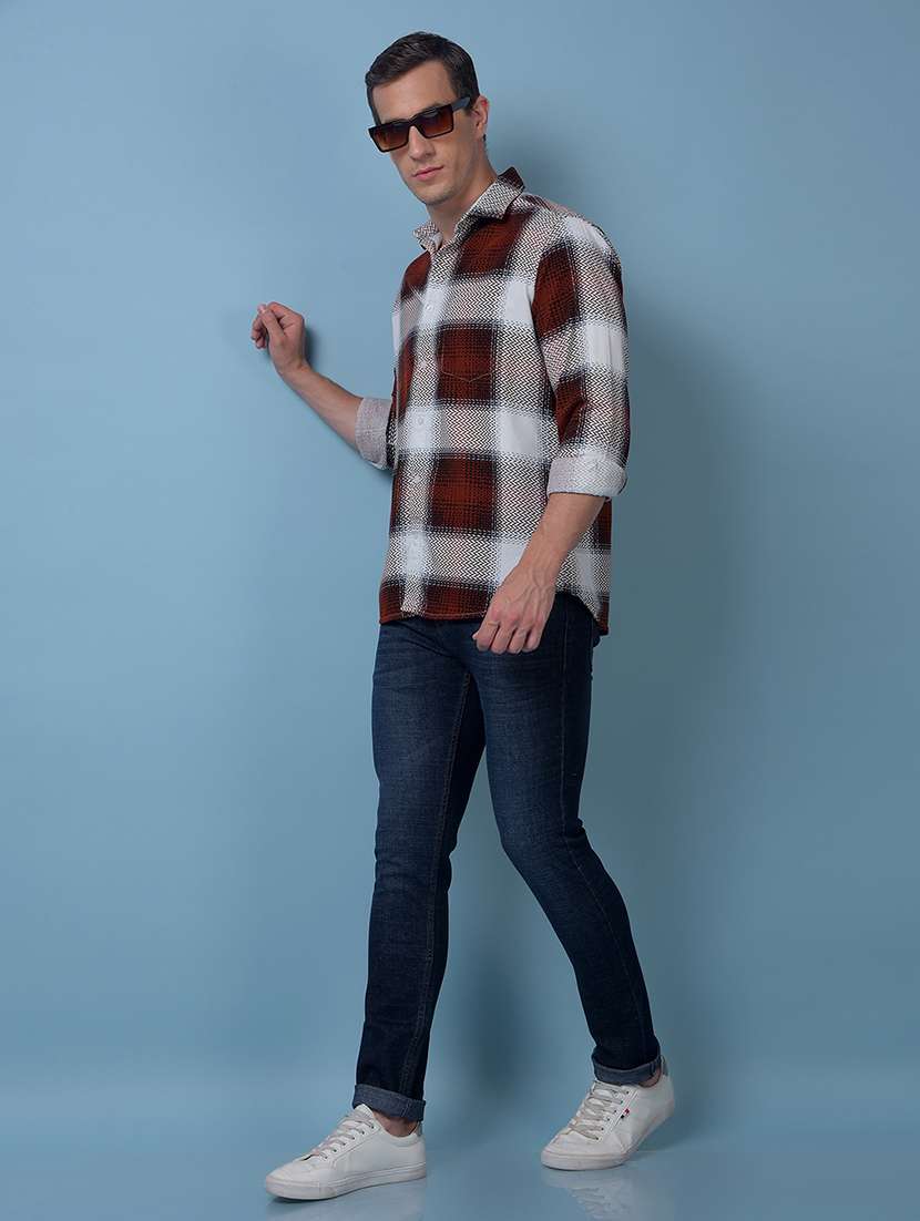 men checkered long sleeve regular fit casual shirt - 21984720 - Standard Image - 6