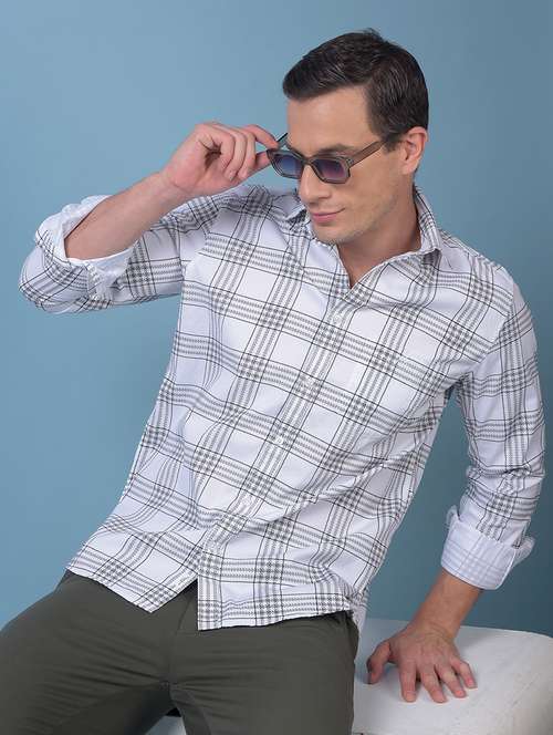 men checkered long sleeve regular fit casual shirt - 21984722 - Standard Image - 0