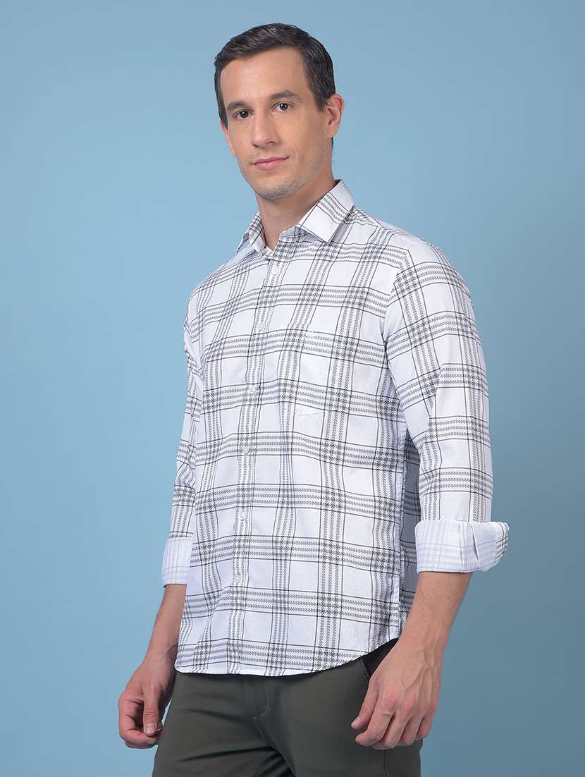 men checkered long sleeve regular fit casual shirt - 21984722 - Standard Image - 1