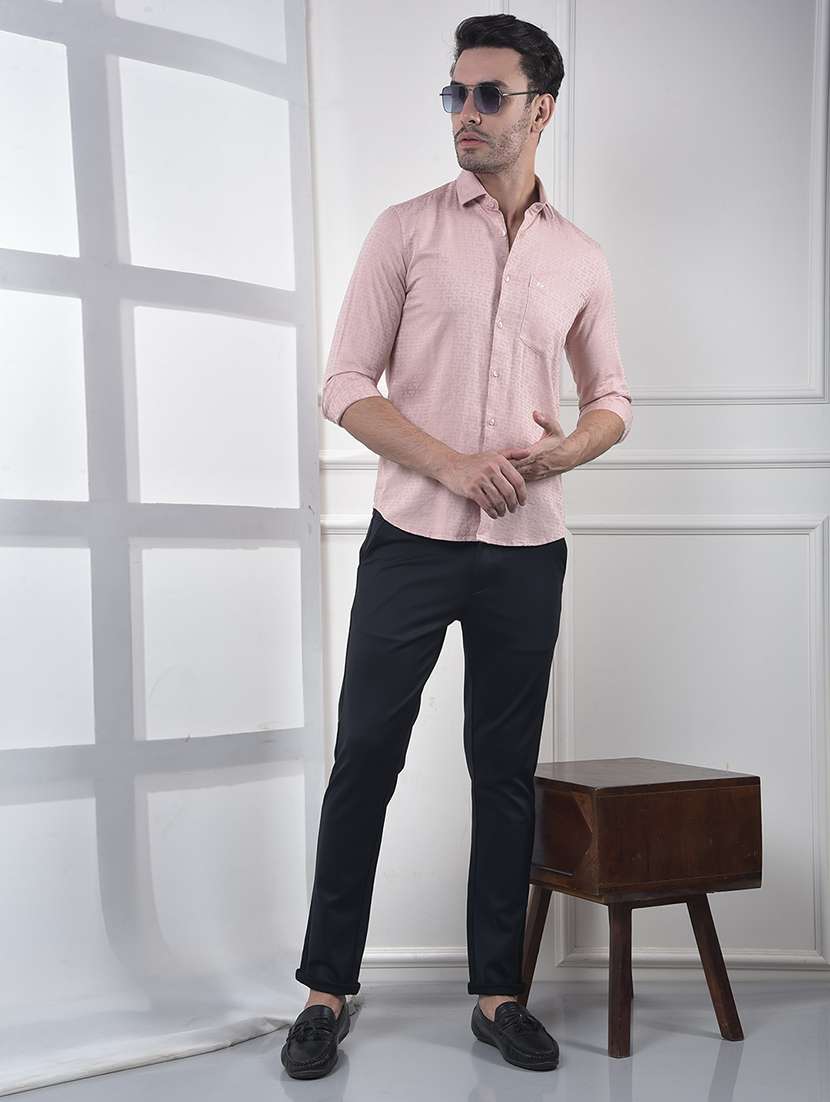 men self design long sleeve slim fit casual shirt - 21984763 -  Standard Image - 6