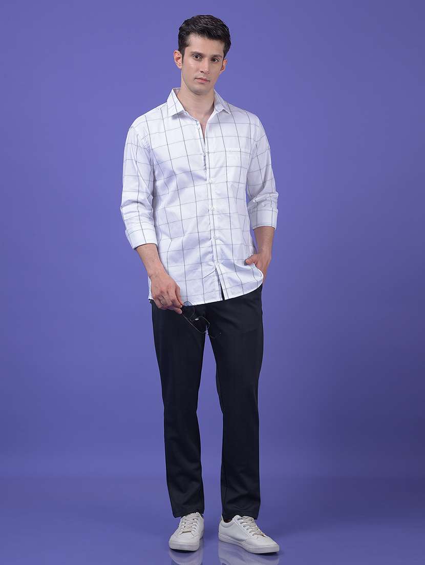 men checkered long sleeve slim fit casual shirt - 21984809 -  Standard Image - 4