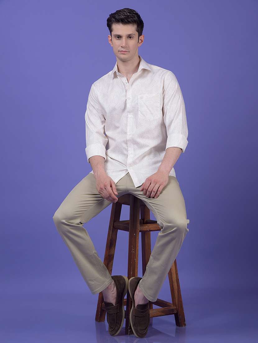 men printed long sleeve slim fit casual shirt - 21984814 -  Standard Image - 4