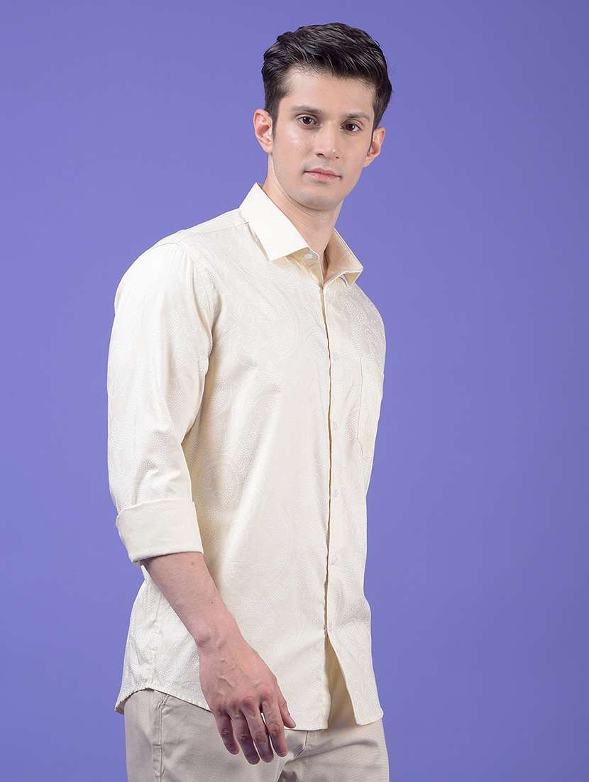 men printed long sleeve slim fit casual shirt - 21984815 -  Standard Image - 1