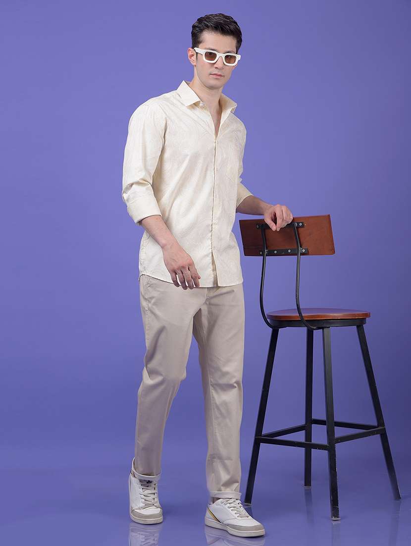 men printed long sleeve slim fit casual shirt - 21984815 -  Standard Image - 4