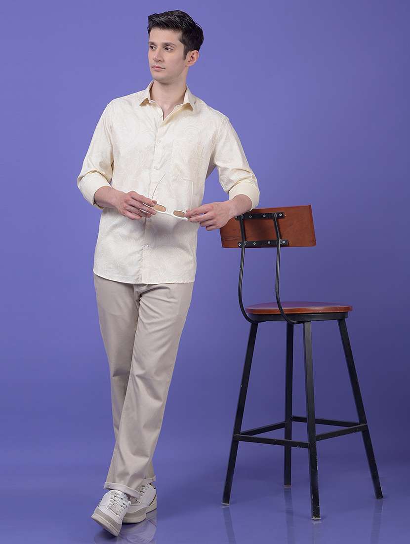 men printed long sleeve slim fit casual shirt - 21984815 -  Standard Image - 6