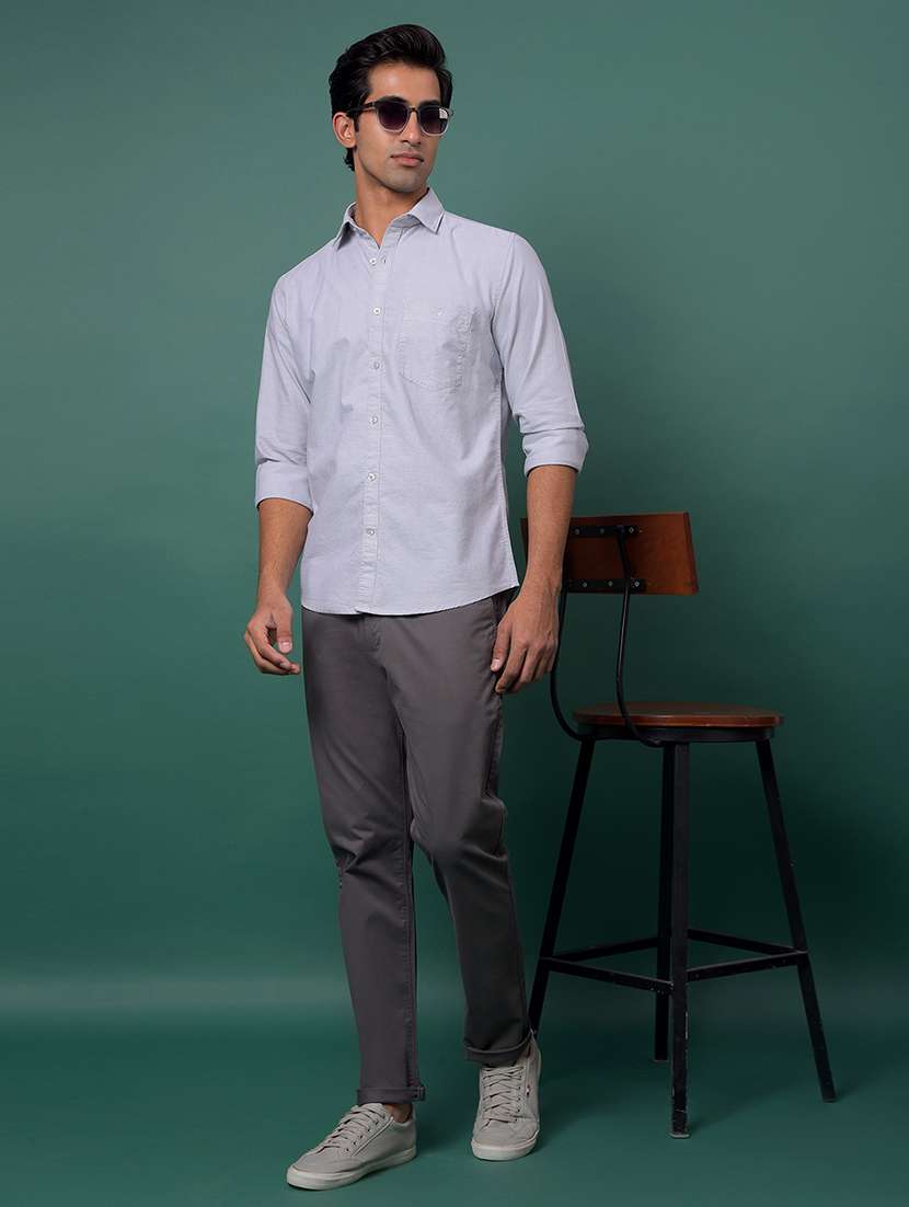 grey cotton casual shirt - 21984837 -  Standard Image - 4