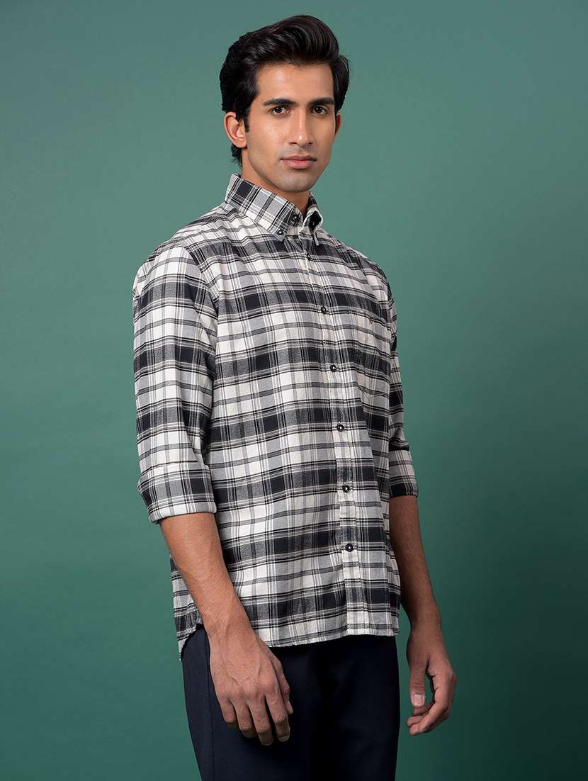 men checkered long sleeve regular fit casual shirt - 21984844 -  Standard Image - 1