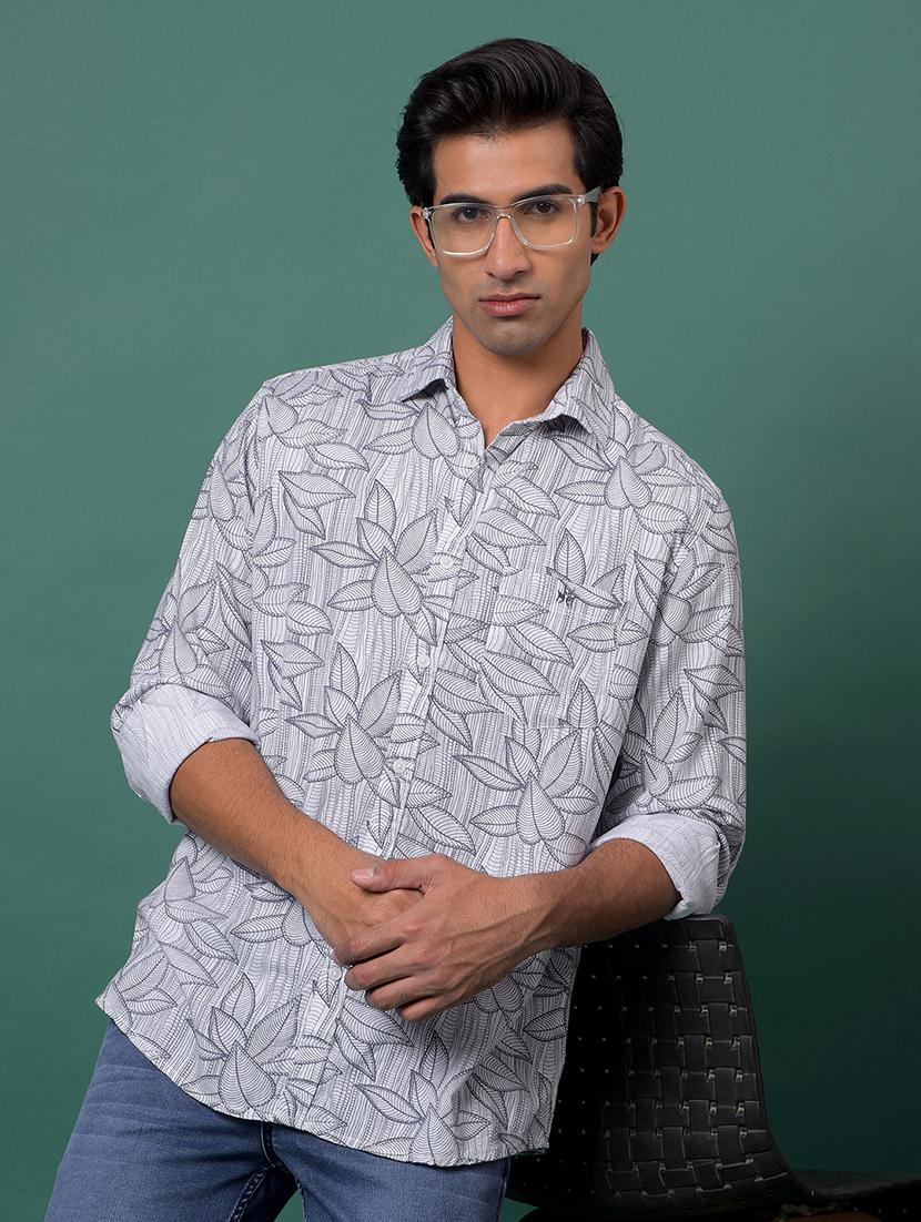 grey cotton blend casual shirt - 21984866 - Zoom Image - 0