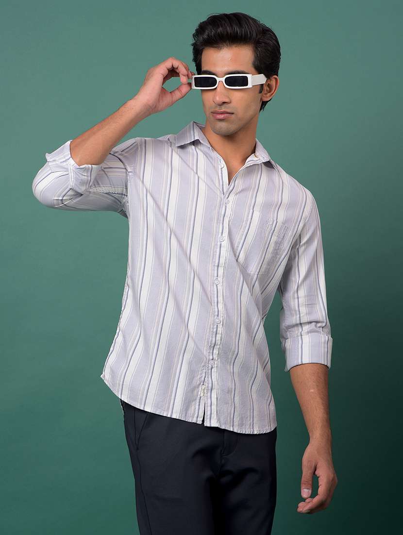 purple cotton casual shirt