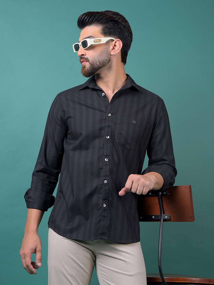green cotton casual shirt