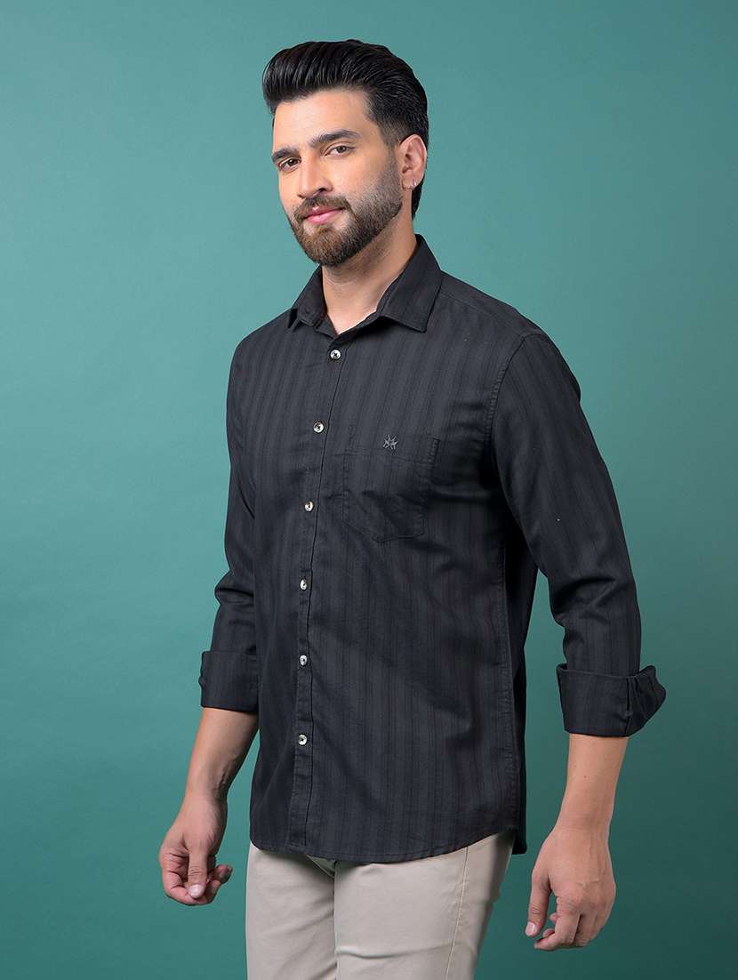 green cotton casual shirt - 21984879 -  Standard Image - 1