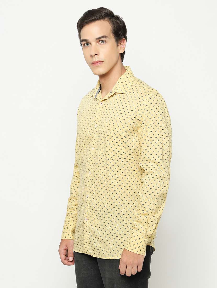 men printed long sleeve slim fit casual shirt - 21984888 -  Standard Image - 1