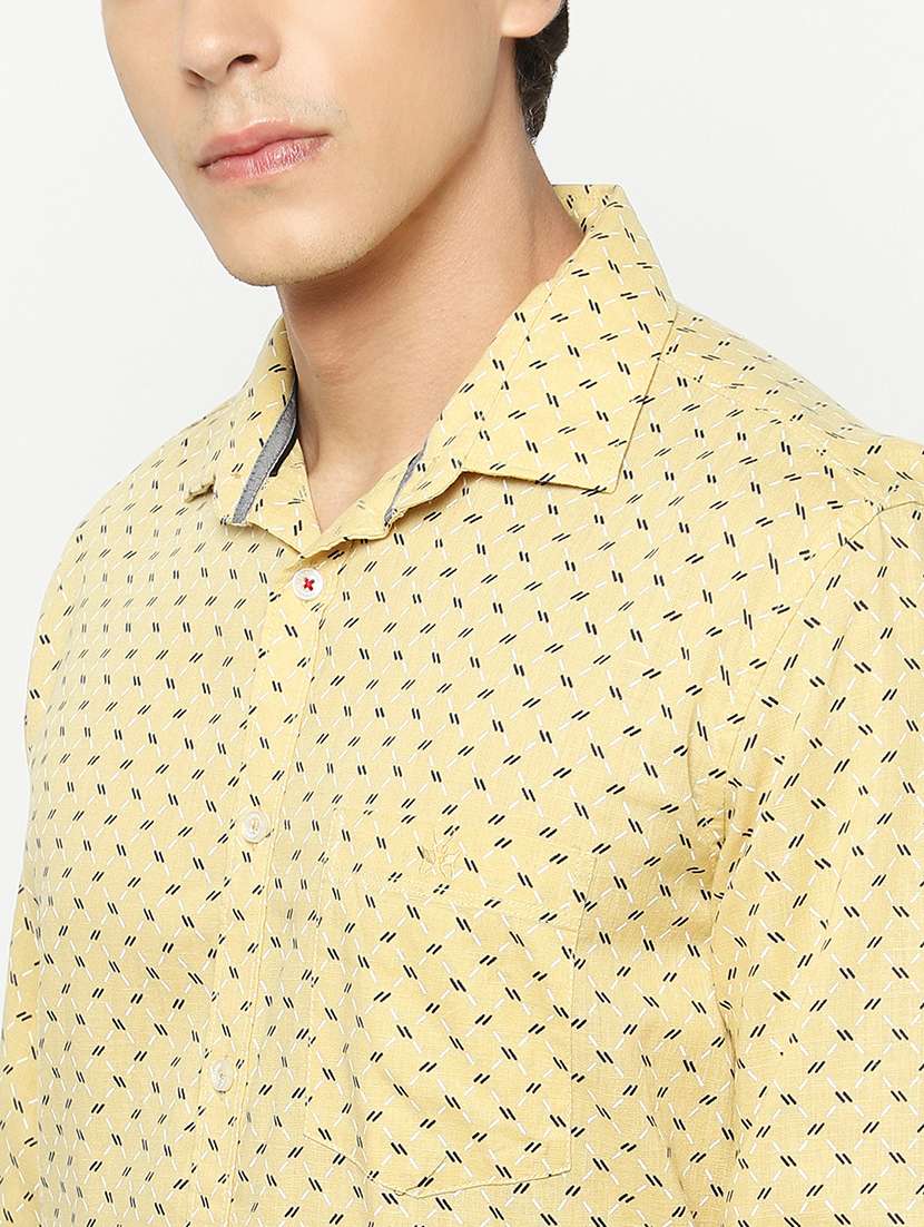 men printed long sleeve slim fit casual shirt - 21984888 -  Standard Image - 4