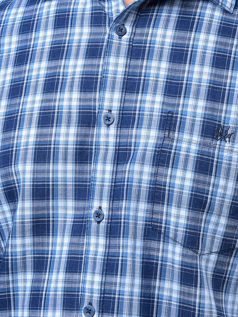 men checkered short sleeve slim fit casual shirt - 21984896 -  Standard Image - 6