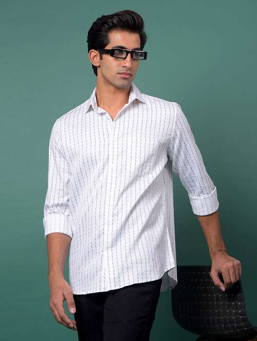 men printed long sleeve slim fit casual shirt - 21984948 -  Standard Image - 0